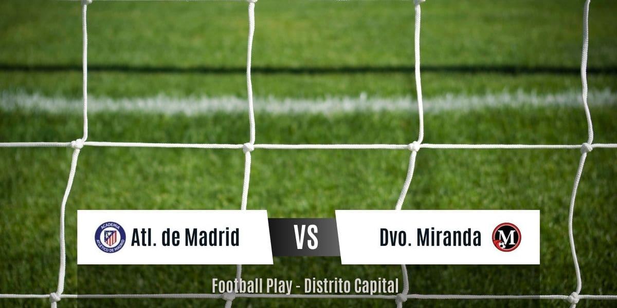 Atl. de Madrid y Dvo. Miranda suman un nuevo punto en la clasificación con empate a 1 (Sub-14)